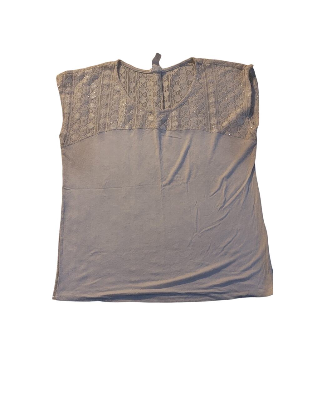 Pretty Good Beige Top W/ Lace